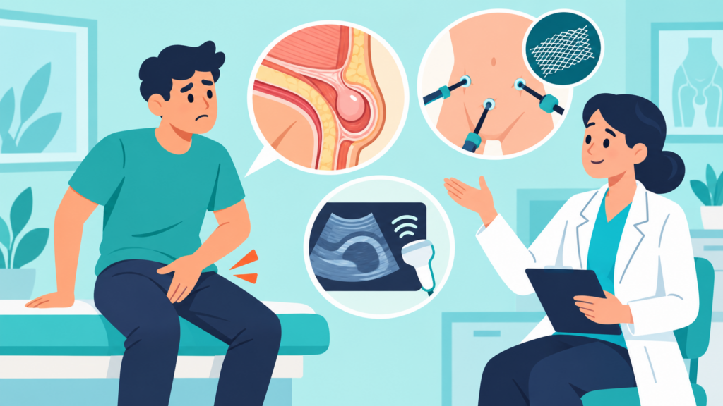 Inguinal Hernia: Groin Swelling, Symptoms and Surgery